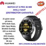 Huawei Watch Gt 6 Pro 46 mm Akıllı Saat + Tcl Kamerali Pembe Çocuk Akıllı Saat Hediye - Akıllı Çocuk Saati HEDİYE - Siyah