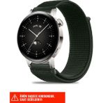 Huawei Watch Gt / Gt2 / Gt3 Elegant 42MM Uyumlu Hasır Örgü Spor Cırtlı Pratik Naylon Kordon 20MM - Koyu Yeşil