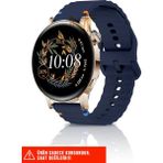 Huawei Watch Gt / Gt2 / Gt3 Elegant 42MM Uyumlu Wave Silikon Kordon 20MM - Lacivert