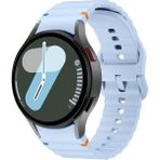 Huawei Watch Gt Gt2 Gt3 Gt4 42MM/HONOR Magic 2 20MM Kordon Dekoratif Örgü Çizgili Spor Silikon Kayış - Huw 20mm - Açık Mavi