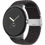 Huawei Watch GT GT2 GT3 GT4 GT5 42mm/Honor Magic 2 Kordon Metal Klipsli Flexi Örgü - Benekli Siyah - Huw 20mm