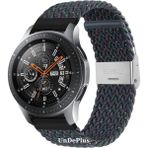 Huawei Watch GT GT2 GT3 GT4 GT5 42mm/Honor Magic 2 Kordon Metal Klipsli Flexi Örgü - Lacivert - Gold - Huw 20mm