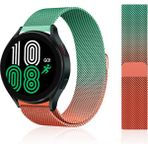Huawei Watch GT GT2 GT3 GT4 GT5 42mm/Honor Magic 2 Kordon Milano Loop Kordon - Turuncu - Yeşil - Huw 20mm