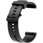 Huawei Watch GT GT2 GT3 GT4 GT5 42mm/Honor Magic 2 Kordon Tokalı Ekose Silikon - Siyah - Huw 20mm