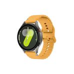 Huawei Watch GT3 42 mm-GT2 42 mm İle Uyumlu (20 Mm) Dalgalı Dikiş Detaylı Silikon Saat Kordonu hardal 42 mm