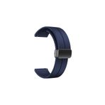 Huawei Watch GT3 42 mm-GT2 42 mm Uyumlu Silikon Magnet Kordon(Güçlü Mıknatıs) Lacivert