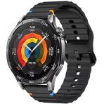 Huawei Watch Gt3 46Mm Gt3 Pro 46Mm Gt3 Se Uyumlu Dalga Desenli Tokalı Yumusaş Soft Silikon Kordon Siyah