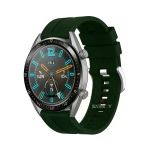 Huawei Watch Gt3 Elite-Active 46Mm-Gt3 Pro-Gt3 Se 22Mm Uyumlu Novagt Supreme Silikon Kordon Koyu Yeşil