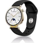 Huawei Watch Gt4 / Gt5 / Gt6 41mm ile Uyumlu Yumuşak Jel Silikon Spor Kordon 18mm - GT5 41mm - Siyah