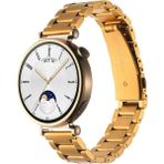 Huawei Watch Gt4 / Gt5 / Gt6 41mm Uyumlu Paslanmaz Çelik Metal Baklalı Kordon 18mm - Huawei Watch Gt4 / Gt5 41mm - Gold