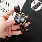 Huawei Watch Gt4 / Gt5 / Gt6 41mm Uyumlu Paslanmaz Çelik Metal Baklalı Kordon 18mm - Huawei Watch Gt4 / Gt5 41mm - Siyah
