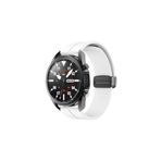 Huawei Watch GT5 46 mm GT5 Pro ile Uyumlu Kayış Magnet Tokalı 22 mm Silikon Spor Kordon Beyaz