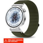 Huawei Watch Gt6 41mm / Gt5 41mm / Gt5 Pro 42mm / Gt4 41mm Uyumlu Spor Cırtlı Naylon Kordon 18mm - Haki - Huawei Watch Gt5 41mm / Gt5 Pro 42mm / Gt4 41mm