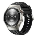 Huawei Watch Gt6 Pro 46Mm İle Uyumlu Örgü Desen Metal Tokalı Silikon Akıllı Saat Kordonu Siyah
