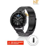 Huawei Watch GT/GT2/GT2E/GT2 Pro/gt3/gt3 Pro/gt 4/watch 3 / 3 Pro Paslanmaz Çelik Metal Kordon 46MM - Siyah