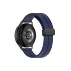 Huawei Watch Ultimate – Watch Buds Uyumlu 22 mm Silikon Magnet Kordon (GÜÇLÜ MIKNATIS) Lacivert