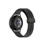 Huawei Watch Ultimate – Watch Buds Uyumlu 22 mm Silikon Magnet Kordon (GÜÇLÜ MIKNATIS) Siyah