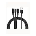 Huawei Xiaomi Samsung Iphone Uyumlu Örgü Hasır Çoklu Şarj Kablosu Type-C Micro Lightning