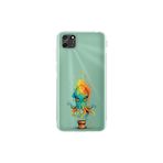 Huawei Y5P ile uyumlu Splash ahtapot tasarımlı şeffaf silikon kılıf