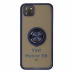 Huawei Y5P Montreal Yüzüklü Silikon Kapak Lacivert Kılıf