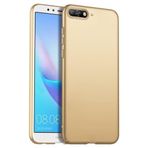 Huawei Y6 2018 Uyumlu Sert Rubber Silikon Kılıf (Altın Rengi)
