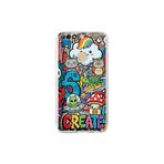 Huawei Y7 2018 ile Uyumlu Grafiti Create Art Tasarımlı Şeffaf Silikon Kılıf
