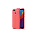 Huawei Y7 2018 Kılıf Niss Deri Görünümlü Silikon Kapak + Ekran Koruma 6071