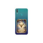 Huawei Y7 2019 ile Uyumlu Burç Kartları Boğa Tasarımlı Şeffaf Silikon Kılıf