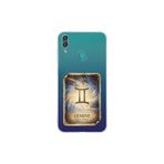 Huawei Y7 2019 ile Uyumlu Burç Kartları İkizler Tasarımlı Şeffaf Silikon Kılıf