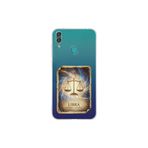 Huawei Y7 2019 ile Uyumlu Burç Kartları Terazi Tasarımlı Şeffaf Silikon Kılıf