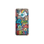 Huawei Y7 2019 ile Uyumlu Grafiti Create Art Tasarımlı Şeffaf Silikon Kılıf