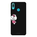 Huawei Y7 2019 İle Uyumlu Siyah Charm Duo Desenli Silikon Kılıf