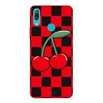 Huawei Y7 2019 İle Uyumlu Siyah Cherry Pop Desenli Silikon Kılıf