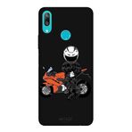 Huawei Y7 2019 İle Uyumlu Siyah Cool Rider Desenli Silikon Kılıf