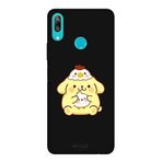 Huawei Y7 2019 İle Uyumlu Siyah Egg Pup Desenli Silikon Kılıf