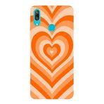 Huawei Y7 2019 İle Uyumlu Siyah Groovy Heart Desenli Silikon Kılıf