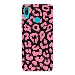 Huawei Y7 2019 İle Uyumlu Siyah Pink Panthera Desenli Silikon Kılıf