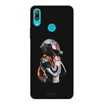 Huawei Y7 2019 İle Uyumlu Siyah Race Queen Desenli Silikon Kılıf