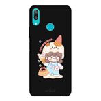 Huawei Y7 2019 İle Uyumlu Siyah Scoops Desenli Silikon Kılıf