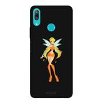 Huawei Y7 2019 İle Uyumlu Siyah Sun Fairy Desenli Silikon Kılıf