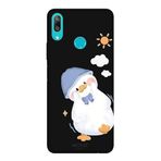 Huawei Y7 2019 İle Uyumlu Siyah Sunny Duck Desenli Silikon Kılıf