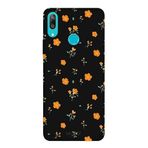 Huawei Y7 2019 İle Uyumlu Siyah Sunset Garden Desenli Silikon Kılıf