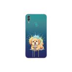 Huawei Y7 2019 ile Uyumlu Splash Köpek Tasarımlı Şeffaf Silikon Kılıf