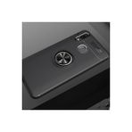 Huawei Y7 Prime 2019 Kılıf Manyetik (Metal) Yüzüklü ve Stant Olabilen Rewon Premium Silikon Kapak - Black