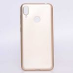 Huawei Y7 Prime 2019 Kılıf Soft ve Pürüzsüz Yüzeyli Ipeksi Silikon Kapak - Gold