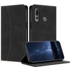 Huawei Y9 Prime 2019/P Smart Z Cep Telefonu Kılıfı için Mo-Beauty Kılıf PU Deri Çevirmeli Katlanabilir Darbeye Dayanıklı Manyetik Deri Kılıf Kapaklı Kılıf Huawei Y9 Prime 2019/P Smart Z için (Siyah)