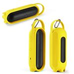 HUAYUWA Beats Pill ile Uyumlu Silikon Kılıf, Taşınabilir Seyahat Kılıfı Koruyucu Kılıf Saplı Stand Up Taşıma Kılıfı Pill-2024 Kablosuz Bluetooth Hoparlör için (SADECE Kılıf) (Sarı)