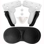 HUAYUWA Yumuşak Silikon VR Dokunmatik Kontrolör Kavrama Kapağı Seti Oculus Quest 2 için Uygun, 2 Bilek Kayışı ile 2 Kavrama Kapağı içerir +1 Burun Pad+1 Lens Toz Kılıfı (Beyaz)