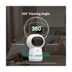 Hub G3 Kamera, Aı Destekli Güvenlik Kamerası, Yüz ve Hareket Tanıma, Ev Kamerası, 360° Görüş Açısı, 2k Yüksek Çözünürlük, Homekit Alexa Asistan Ifttt Uyumlu, Beyaz