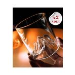 HUBBYCHEF Viski Kokteyl Meşrubat Bardağı Kadehi Japon Style 3 Boyutlu Borosilikat Bardak 2li Set 320 ml
